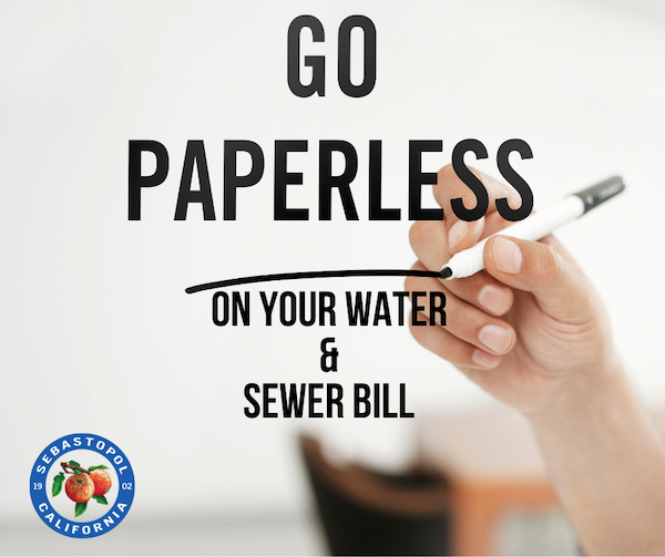 Go Green by Going Paperless with Your Water & Sewer Bill