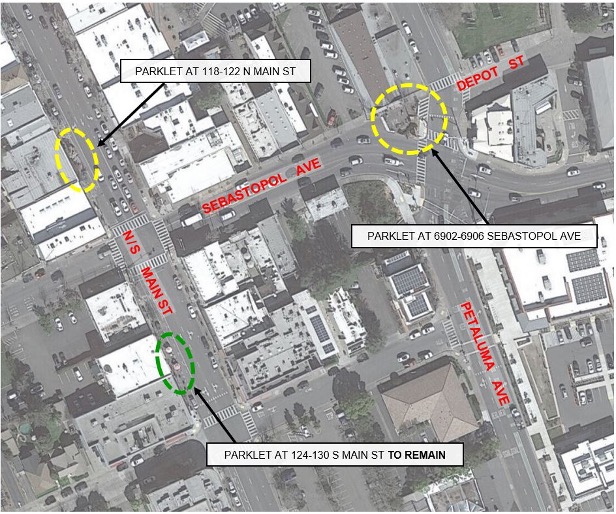 Parklets To Be Removed after Holiday Season