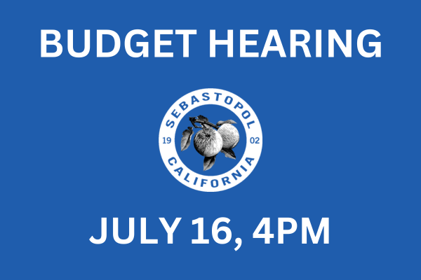 Correction:  4pm Start for Budget Hearing at July 16 City Council Meeting